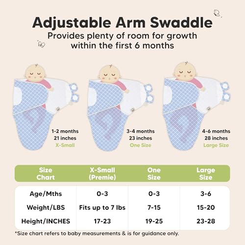 Image of 3-Pack Organic Baby Swaddle Sleep Sacks - Swaddles for Newborns, Infant 0-3 Months, Baby Girls, Boys, Soft & Snug Newborn Sleep Sack, Nursery Swaddling Blankets (Storm, OS)