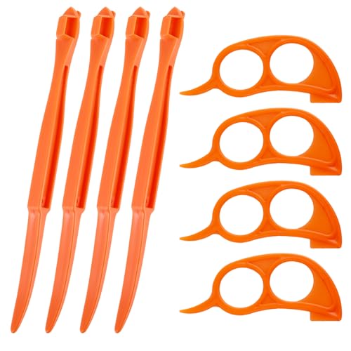 Mabor 8Pcs Orange Peeler Tool Plastic Fruit Peeler for Kiwi Lemon Grapefruit Citrus Peelers Easy Open Orange Ring Strip Peelers Kitchen Gadget Accessories