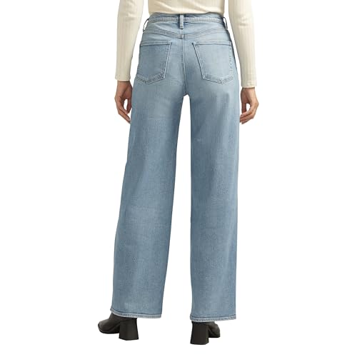 Silver Jeans Co. Women's V-Front High Rise Wide Leg Jeans3