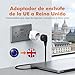 Imagen de GRIFEMA Adaptador Enchufe UK de España a Reino Unido con Fusible 13A