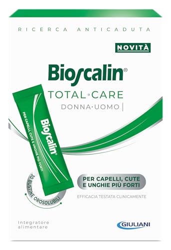 Bioscalin TOTAL•CARE Integratore Bustine, per Donna e Uomo, per Capelli, Cute e Unghie più Forti, Senza Glutine, Vegano, 30 Bustine