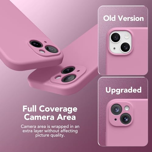Image of Magnetic for iPhone 14 Case, Compatible with MagSafe, [Full Camera Protection][Screen Protector] Silicone Shockproof Protective Phone Case for iPhone 14 6.1 inch, Blackcurrant