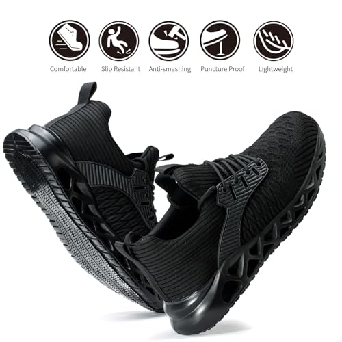 Non Slip Steel Toe Shoes for Men Women Comfortable Work Shoes Lightweight Safety Composite Toe Shoes2