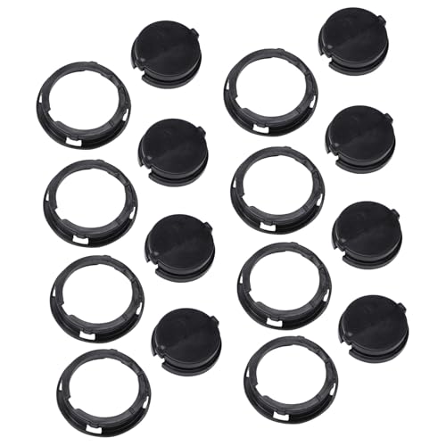 NUOBESTY 50Pcs Durable Plastic Piggy Bank Bottom Plugs Smooth Lightweight Stoppers for Dolls Reusable Savings Box Covers Black Convenient Installation and Cleaning