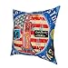 Funda de cojín vintage para gasolinera, decoración Ruta 66, fundas de almohada decorativas para el hogar, sofá, sala de estar, 45 x 45 cm, funda de almohada