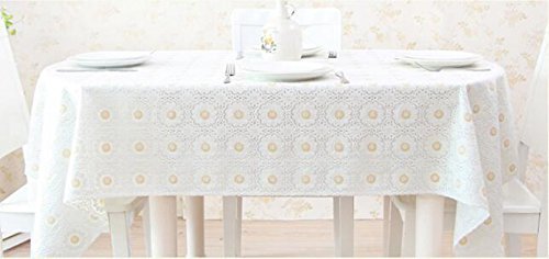 Nappe imperméable PVC rectangle avec dentelle pour table et bureau
