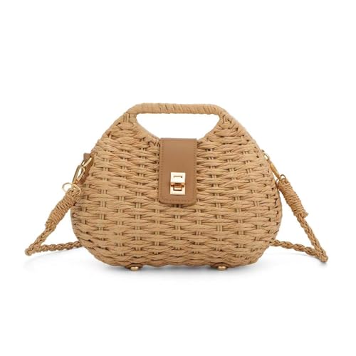 Bolso cruzado de paja para mujer verano playa tote