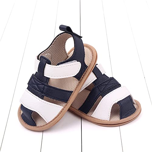Baby Boys Girls Squeaky Sandals Infant Toddler Closed-Toe Anti-Slip Premium Rubber Sole First Walkers Rome Shoes4