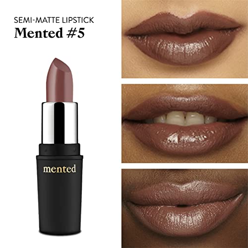Mented Cosmetics Semi-Matte Nude Lipstick Trio | Nude Lala Dope Taupe No. 5 | Vegan Paraben-Free Cruelty-Free | Long Lasting Lipstick | Non-Toxic Makeup #TOP3