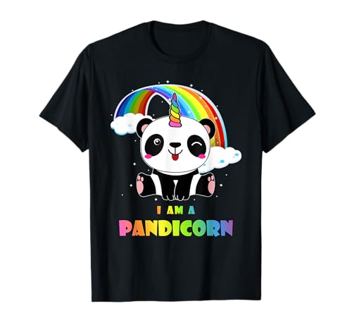PANDICORN Camisa Panda Unicorn Camiseta