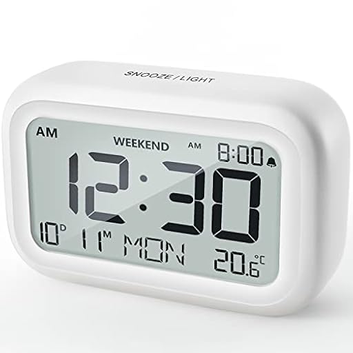 DOOMAY Despertador Digital de mesita de Noche – Reloj con batería con Volumen de Pantalla LCD Ajustable y Modo de Fin de Semana para Dormitorio, Escritorio y Viajes (D-White) | Ya disponible en tu tienda friki favorita! En mundofriki.es! DOOMAY Despertador Digital de mesita de Noche – Reloj con batería con Volumen de Pantalla LCD Ajustable y Modo de Fin de Semana para Dormitorio, Escritorio y Viajes (D-White) | Ya disponible en tu tienda friki favorita! En mundofriki.es!