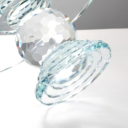 Uten Crystal Glass Cake Stand, 11'' Cake Display Stand, Crystal Glass Fruit Plate, Clear Cake Stand, Display Desserts Holder for Wedding Cakes Serving Platters - Image 6