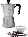 Vremi Stovetop Espresso Maker - Moka Pot Coffee Maker for Gas or Electric Stove Top - 6 Cups Demitasse Espresso Shot Maker for Italian Espresso Cappuccino or Latte - Silver