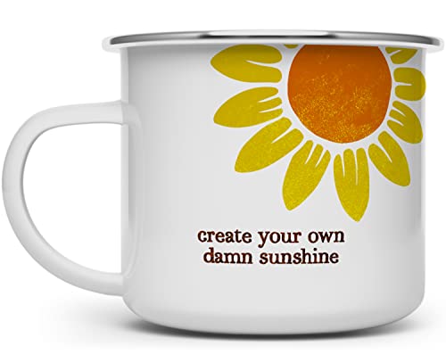 Taza Camping Loftipop 16oz Esmaltada Acero Ligera Blanca miniatura 1