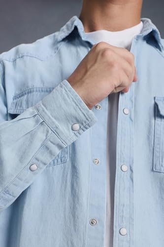 Image of INKD Men's Regular Fit Shirt - 100% Cotton | Casual Shirts for Men | Full Sleeve