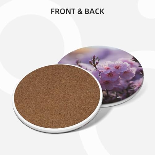 Dessous de verre en céramique rose de qualité supérieure pour protection de table - 4