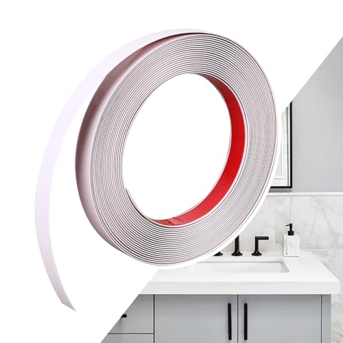 Tira autoadhesiva de PVC flexible blanca de 10m para pared