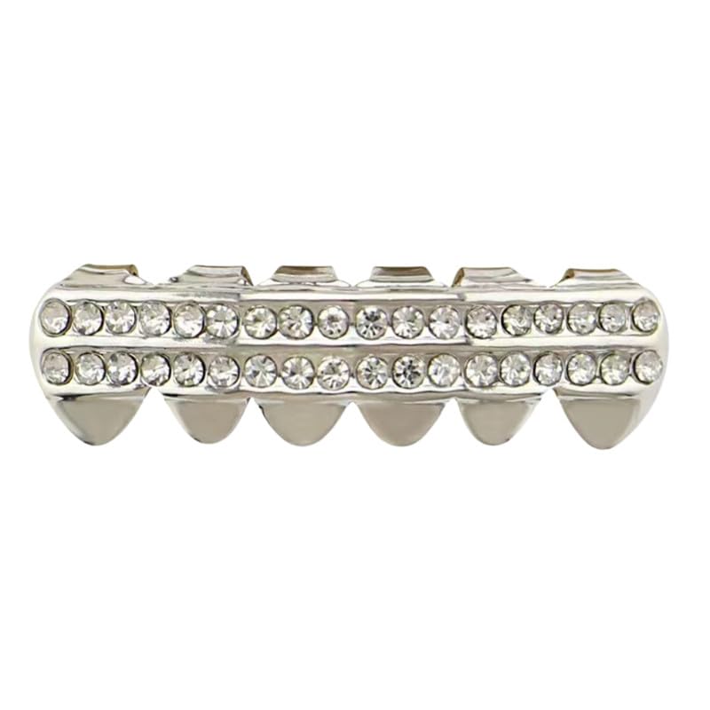 MIPPO® Double Row Diamond Teeth Braces With Sharp Vampire Design For Men And Women-image-22