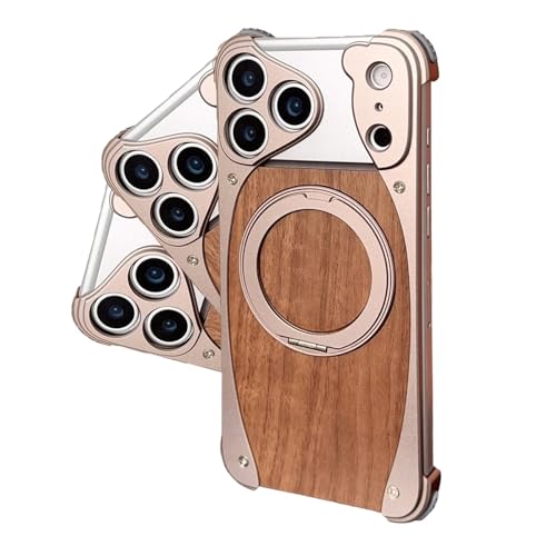 IPhone 17 Pro Max/Pro p P[X MagSafeΉ 360°]X^h VREH[ibg؍ & A~t[ t[X op[ M ϏՌ ^ Jo[(Gold,Iphone 17 Pro Max)