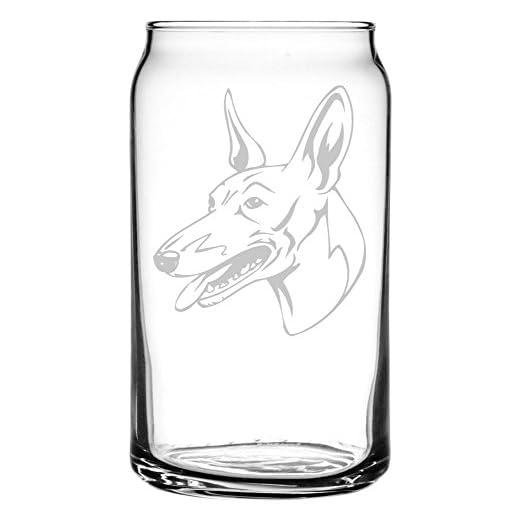 Cirneco dell'Etna Dog Personalized Custom Etched All Purpose 16oz Can Glass