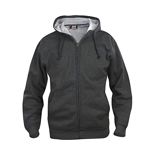CliQue Mens Basic Full Zip Hoodie (XL) (Anthracite Melange)