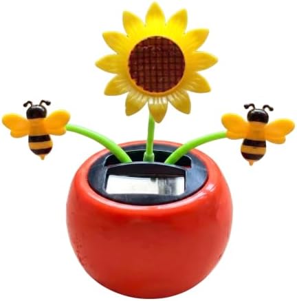 Q-FLA, 829949 Sunflower and Beetle, Solar Flower, Interior, Solar, No Batteries Required, Object, Flowers, Cute, Sunflowers, Present, Opening Celebration, Housewarming Gift, Present image 4