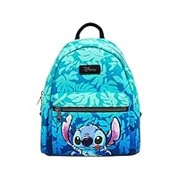 Disney Lilo & Stitch Blue Tropical Leaves Mini Backpack BLACK NONE