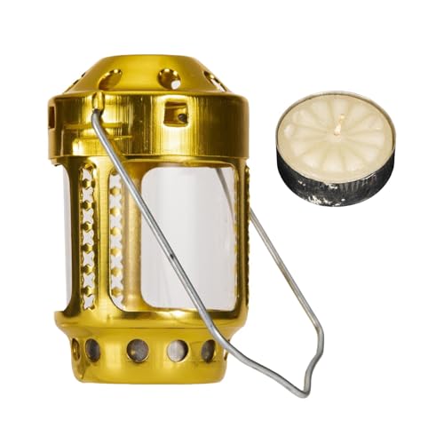 Lanterne chauffe-plat d'extérieur, lanterne à bougie portable | Lanterne à bougie à thé de camping avec poignée,Petit photophore intérieur et...