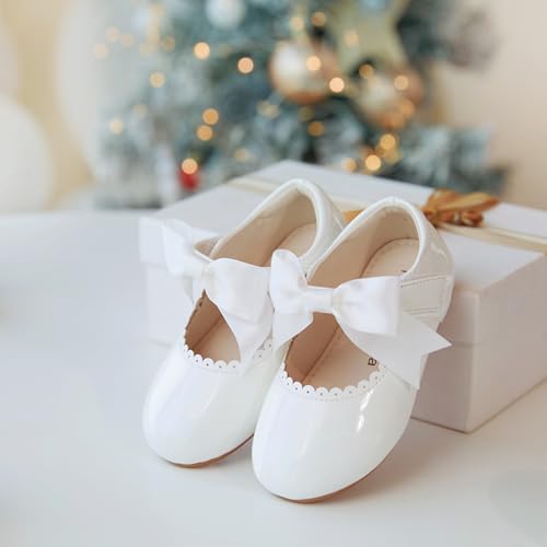 Image of Felix & Flora Toddler Flower Girl Dress Shoes - Baby Girl Ballet Mary Jane Flats for Party School Wedding