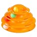 MXMA Outil d'entraînement amusant pour les activités intellectuelles pour chat et animaux de compagnie - Jouet interactif - Bol à nourriture pour chaton - Boule folle (orange)