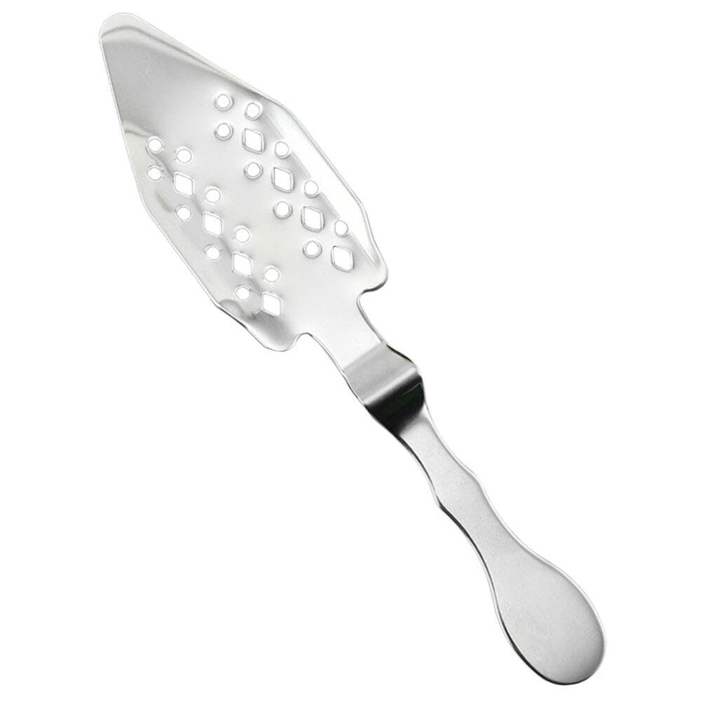 Kichvoe Hollow-out Absinthe Spoon for Sugar Dissolving Practical Bar Tool for Absinthe Enthusiasts Sleek Design for Home Commercial Use
