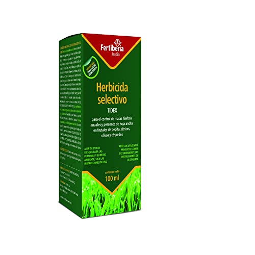 TIDEX Herbicida Selectivo de Olivos, Céspedes, Cítricos y Frutales de Pepita, 100 ml