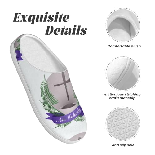 Ash Wednesday Adult Cotton Slippers For Women Men4