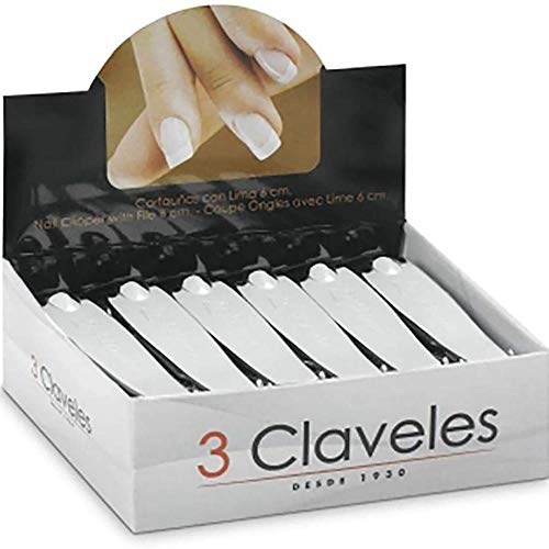 CORTAUÑAS CON LIMA CROMADO 6 cm. Exp.12 u. 3C