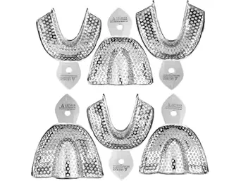 Dental Impression trays 6 Small Medium Large upper and Lowers stainless steel by Wise Linkers USA