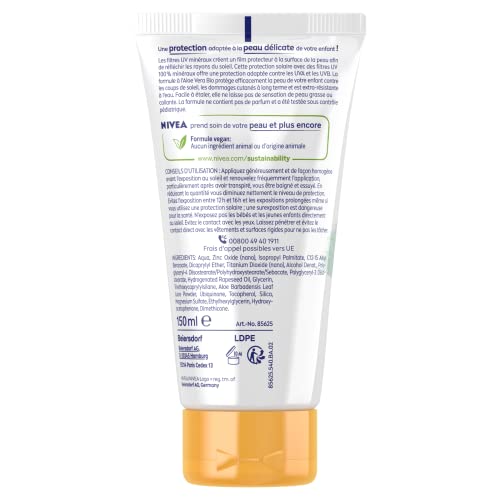 Nivea sun lait enfant minéral spf50 150ml - vue 3