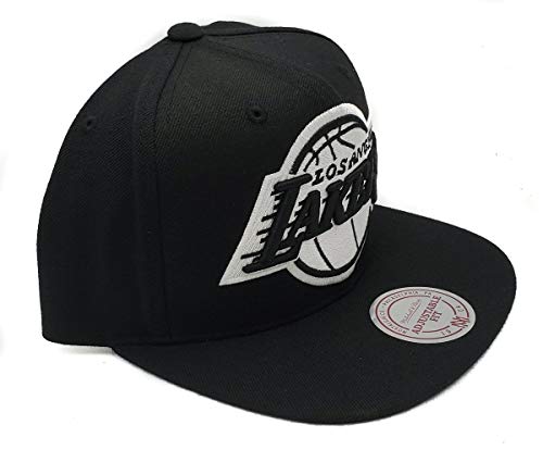 Mitchell & Ness Los Angeles La Lakers Snapback Hat Cap For Men Black/White #TOP1