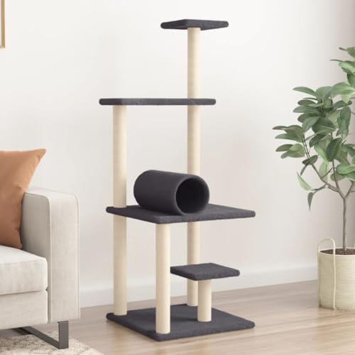 Arbre à chat avec griffoir sisal robuste et plateformes d'observation pour chats