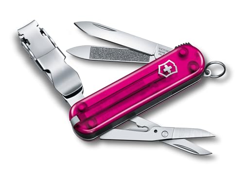 Victorinox NailClip 580 Swiss Army 8-Function PocketKnife Pink Transparent