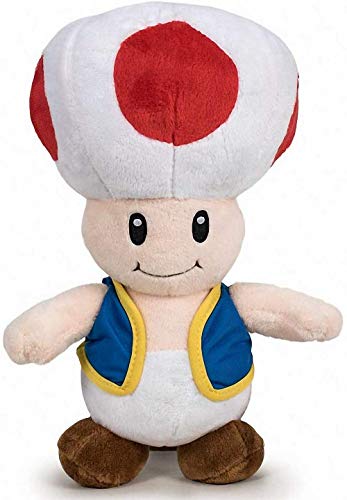 Play by Play Super Mario Bros - Cogumelo de peluche 30 cm de qualidade super soft