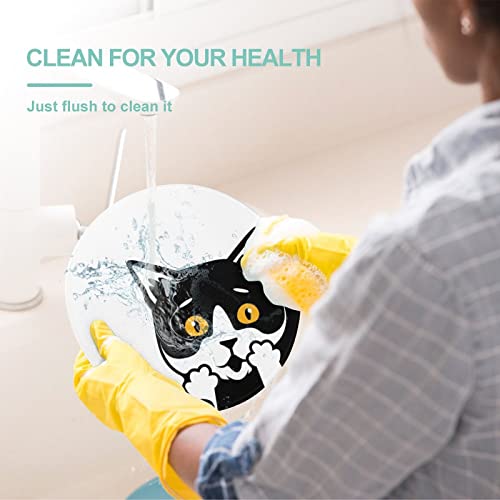Planche à découper en verre trempé chaton blanc pour plaques de cuisine - 7