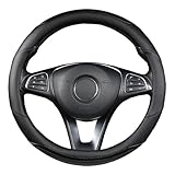 「ティエスオ」 ダイハツ ロッキー ハンドルカバー ステアリングカバー O型 薄いタイプ ツートン 握りやすい 潤い手触り 滑り止め 耐熱 車用品 カーアクセサリー 1P ZG-OS ブラック