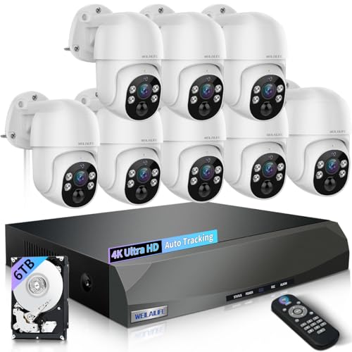 2-Way Audio 4K Wired Security Camera System with 3TB Storage