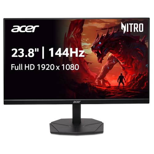 Acer Nitro 23.8” Gaming Monitor | Full HD 1920 x 1080 | IPS | ZeroFrame | AMD FreeSync | 144Hz...
