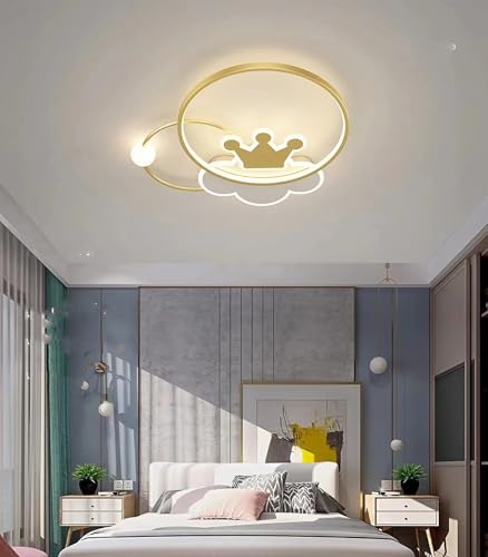 Lampe chambre enfant couronne LED 50cm dorée pour créer une ambiance féerique et douce