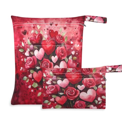 Msyxl 2pcs Wet Dry Bag for Baby Cloth Diapers, Waterproof Reusable Mjayodi3mdmwawvhc21zmgvvsm1y Wet Bag with Two Zippered Pockets Washable Pool Gym Travel Bag for Clothes