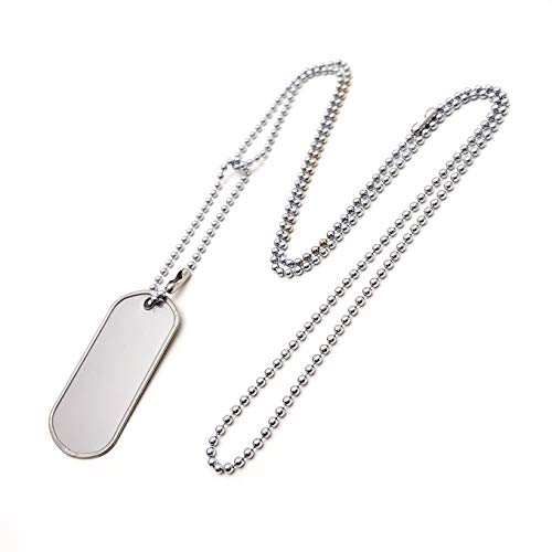 Stainless Steel 4.5 In And 27 In. Military Dog Tag Ball Chain Ships In 1-2 Days From Usa! #TOP1