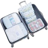 6 Piece Travel Luggage Organizer Bags