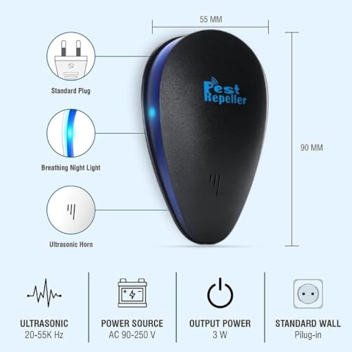 Image of Ultrasonic Electric Pest Repellent Machine to Cockroach, Rat, Repel Lizard, Mosquito, Home Pest & Rodent Repelling Aid for Reject Ants (1)