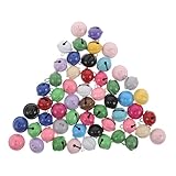 Artesanía en metal: hechos de hierro resistente, estos colgantes de campana son resistentes al desgaste, conservando su color y sonido como accesorios confiables para collares de mascotas o campanillas para animales pequeños incluso con uso frecuente, adorno para árbol de navidad, campanillas colgantes